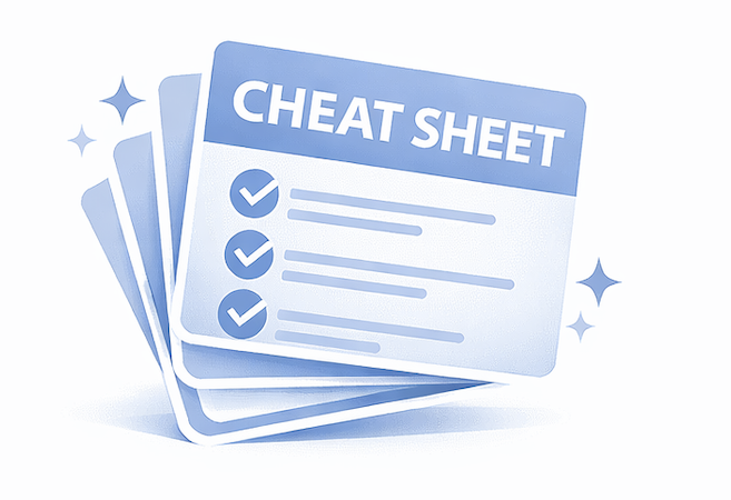 Guidelines Cheat Sheets